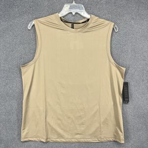 Leg3nd Inspire Tank Top Shirt Men Large Doeskin Active Training Gym Short Sleeve